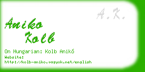 aniko kolb business card